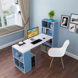 家用简约台式笔记本电脑桌简易办公桌卧室书桌书柜架组合写字台