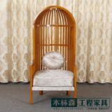 欧式双人形象椅高背椅 中式咖啡馆餐厅装饰椅鸟笼椅布艺公主椅