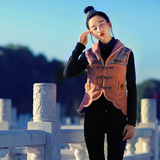 素萝 鸾驾 原创设计品牌中国风2015秋冬新款修身背心短款女士马夹