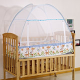 卡通婴儿钢丝蚊帐儿童宝宝婴童床可折叠蒙古包高低门防蚊布