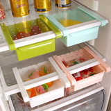 包邮分类厨房用品收纳架冰箱抽屉保鲜隔板层多用抽动式塑料置物架