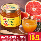 【天天特价】福事多蜂蜜柚子茶500g 韩国风味水果茶蜜炼酱冲饮品