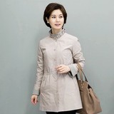 韩国中老年女装风衣春季新款妈妈装外套大码单层休闲上衣JK603016