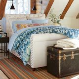 美式布艺床 小户型现代简约欧式床双人床美式床高档奢华1.8米布床