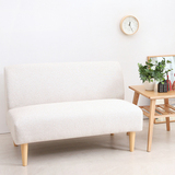 简约现代精致小型布艺沙发日式简易宜家单个小户型沙发椅餐桌组合
