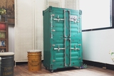 loft工业复古做旧集装箱吧台创意个性收银台铁艺工作台收纳餐边柜