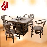 非洲鸡翅木茶台实木功夫茶桌椅组合茶几红木家具仿古茶桌 小方桌