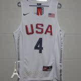 正品里约奥运会美国队梦十二队服詹姆斯库里4号球衣篮球服男白色