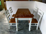 美式乡村地中海田园风格厨房餐厅餐桌椅套装特价实木个性定制