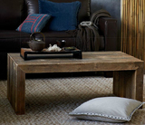 美式LOFT复古做旧实木茶几 客厅沙发 原木餐桌  咖啡桌边茶几台