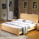 包邮实木双人床1.5 1.8米大床榉木儿童床1米单人床1.2米简易木床