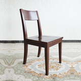 经典美式环保纯实木餐桌椅子 水曲柳 餐厅椅子 少量现货哈博餐椅