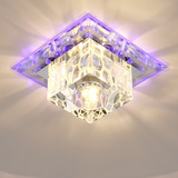 创意LED正方形水晶过道灯天花灯客厅射灯筒灯 走廊灯入户玄光灯具