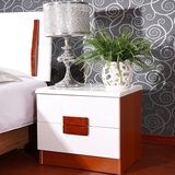 特价欧式烤漆床头柜简约现代实木拉手储物柜韩式田园组装白色家具