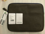 Lacoste手拿包信封包专柜正品通勤实用牛皮iPad套包袋