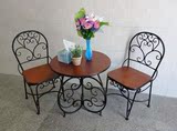 特价欧式铁艺桌椅三件套户外阳台庭院咖啡茶几拆装福建省田园