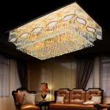 新款大气客厅长方形水晶灯LED酒店大堂吸顶灯家装工会议室程灯