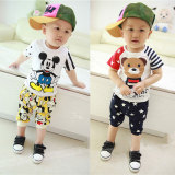 男宝宝夏装短袖套装0-1-2-3岁男童潮装韩版婴儿童装夏季衣服纯棉