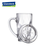 韩国Glasslock三光云彩钢化玻璃杯 带盖透明水杯 加厚茶杯牛奶杯