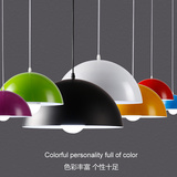 现代简约创意个性彩色铝灯罩餐厅办公室饭店吧台理发店单头吊灯具