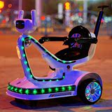 儿童电动车碰碰摩托车 四轮遥控玩具汽车可坐人带摇摆手推车童车