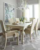 餐桌餐椅美式做旧象牙白餐桌椅北欧宜家实木餐桌简欧客厅餐桌椅