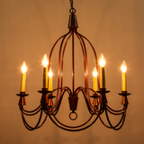 北欧美式个性乡村田园吊灯复古创意艺术客厅卧室餐厅蜡烛铁艺灯具