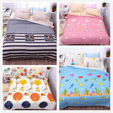 韩式 纯棉卡通儿童绗缝空调被二件套夏凉被 床上用品床盖 床单