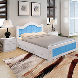 特价全实木床白色1.51.2m单人双人床成人床欧式现代简约1.8米时尚