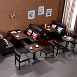咖啡厅沙发奶茶甜品店西餐厅KTV包厢火锅店酒吧卡座沙发桌椅组合