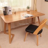 现代简约个性实木餐桌长方形创意异型腿咖啡桌松木电脑桌书桌定做