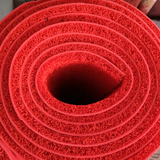 16mm可裁剪PVC喷丝红色橡胶底地垫防水门垫防滑拉丝圈进门红地毯