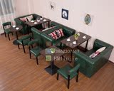 复古咖啡馆西餐厅餐桌椅沙发组合餐饮甜品店凳子奶茶店餐桌椅组合