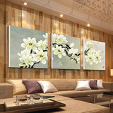 现代装饰画家居挂画客厅墙画遮盖画无框画风景画植物花卉白玉兰花