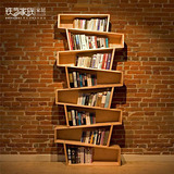 北欧实木书架落地书橱书柜展示架简易置物架储物柜现代简约创意