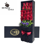 上海19朵鲜花速递厄瓜多尔进口玫瑰礼盒装生日礼物七夕自由女神