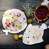 创意餐具纯白陶瓷鱼盘 鱼形盘子 骨瓷微波炉餐具家用包邮
