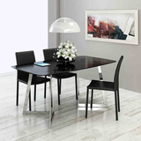 中小户型北欧现代简约不锈钢大理石创意餐桌桌椅组合特价包邮