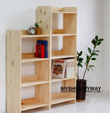 特价高地组合 实木书柜 韩式简易组装书柜 书架 置物架 层架