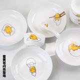 蛋黄哥卡通陶瓷餐具无力蛋礼品瓷器碗盘子套装包邮新品推荐