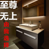 新款橡木浴室柜组合镜柜简约现代实木浴室柜黑色吊柜定制欧式浴柜