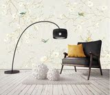 欧式印花手绘花卉壁纸田园客厅电视背景墙纸个性定制壁画无缝墙布