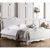 法式乡村实木床 法式新古典复古怀旧实木床 欧式雕刻单人 双人床