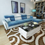 北欧布艺沙发小户型简约现代转角棉麻储物沙发床脚踏组合客厅整装