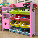 正品儿童玩具收纳架多功能带书柜 储物柜 置物架 木制收纳柜超大