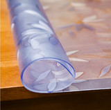 66软质玻璃桌布磨砂透明水晶板防水免洗塑料压花茶几餐桌垫子包邮