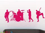 架子鼓KTV抽象现代家装时尚人物墙贴乐队贴纸贴画教室摇滚音乐