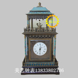 仿古钟表古典工艺钟表景泰蓝座钟 红木底座宫廷钟表欧式机械钟表