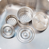 厨房不锈钢水槽下水器盖子过滤提篮 菜盆堵水盖漏斗洗碗水池塞子