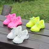 16秋夏女童超薄运动鞋男童跑步鞋荧光色透气球鞋韩版休闲鞋1-3岁